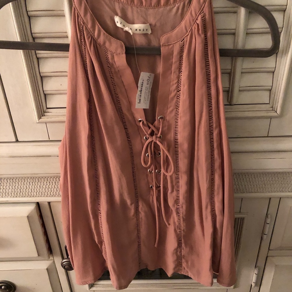 NWT Sand Noir lace-up top